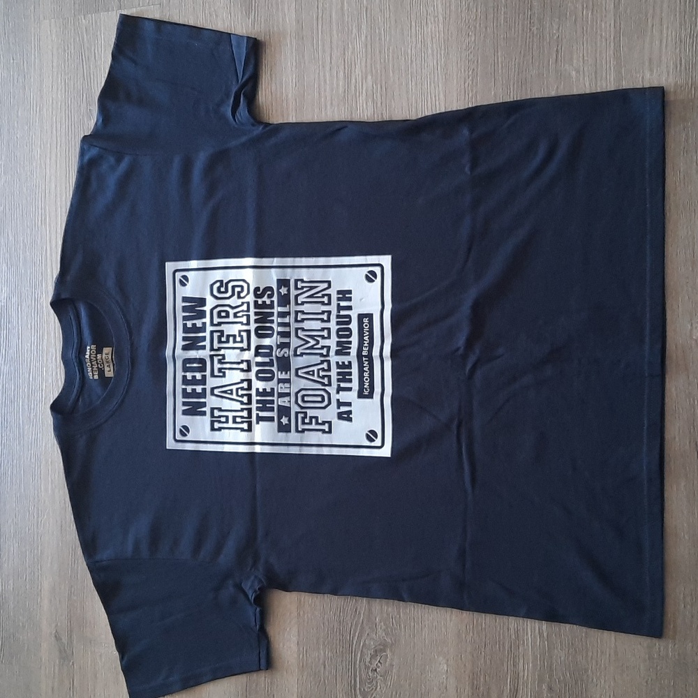 Men's "Hater" t-shirt by Ignorant Behavior. Sz - Large; black in color